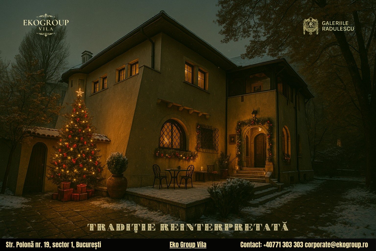 Poveste de Craciun în anii ’30: o evadare în eleganța interbelică a fostei Case Tătărăscu, astăzi Eko Group Vila