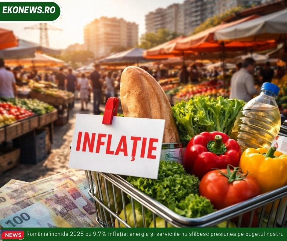 România închide 2025 cu 9,7% inflație: energia și serviciile nu slăbesc presiunea pe bugetul nostru
